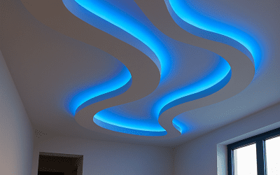 Криволинейни форми с гипсокартон: смели идеи за впечатляващ таван